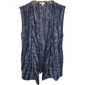 Est. 1946 Knit Sleeveless Cardigan Duster Sweater Vest Blue Medium Grandmacore